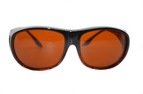 Solar Shield Glasses, Amber, Large