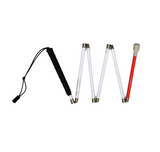 58"- 5 Sections Graphite Mobility Folding Cane, Pencil Tip